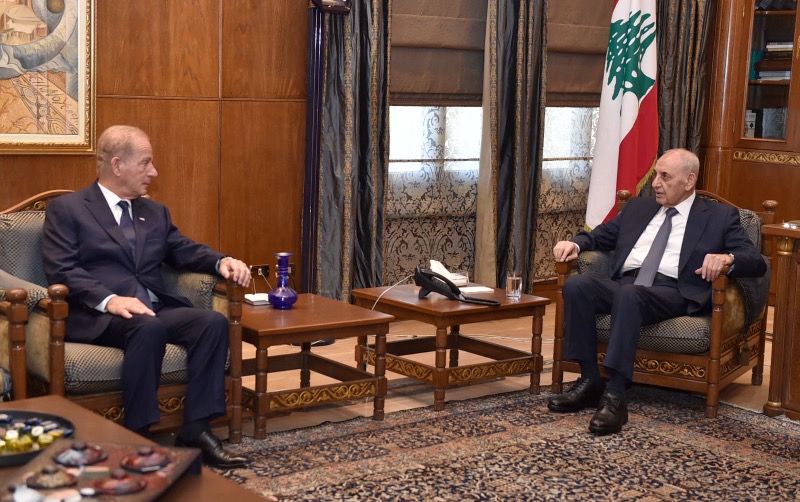 بري تابع تطورات الأوضاع في لبنان والمنطقة والمستجدات مع السفير الأميركي في لبنان