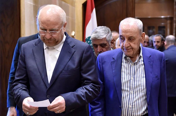 اتصال بين بري وقاليباف واتفاق على وجوب أن تطلع أميركا بمسؤولية الزام اسرائيل انهاء حربها في لبنان