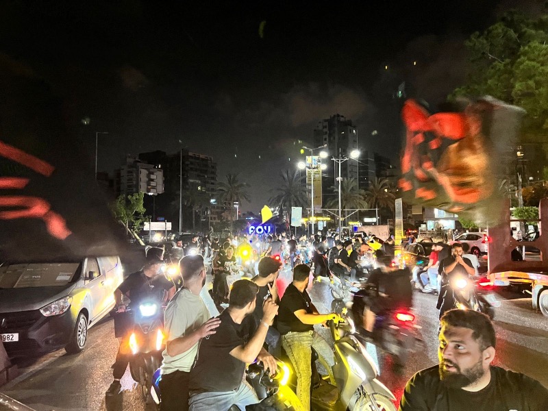 مسيرات رافضة لاتفاق الإطار بين لبنان واسرائيل في الطيونة