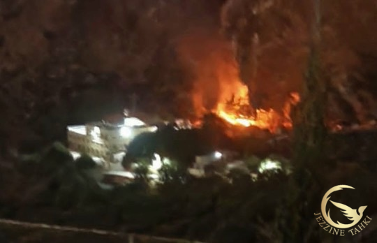 قصف مدفعي وفوسفوري فحريق في محيط دير ميما