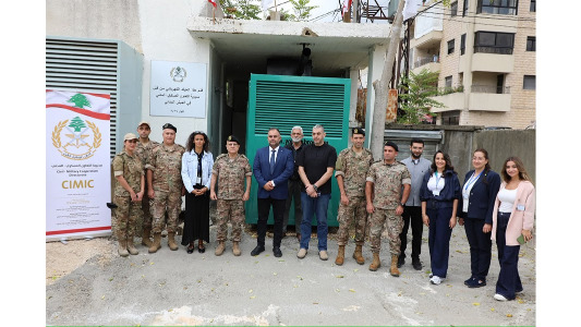 تسليم مولّد كهربائي الى مستشفى جزين الحكومي ضمن التعاون بين CIMIC وال UNDP
