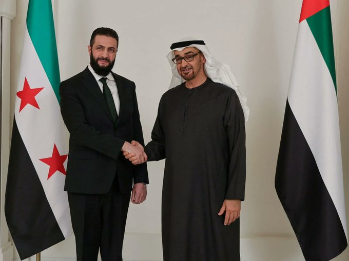 التطورات الاقليمية بين بن زايد والشرع