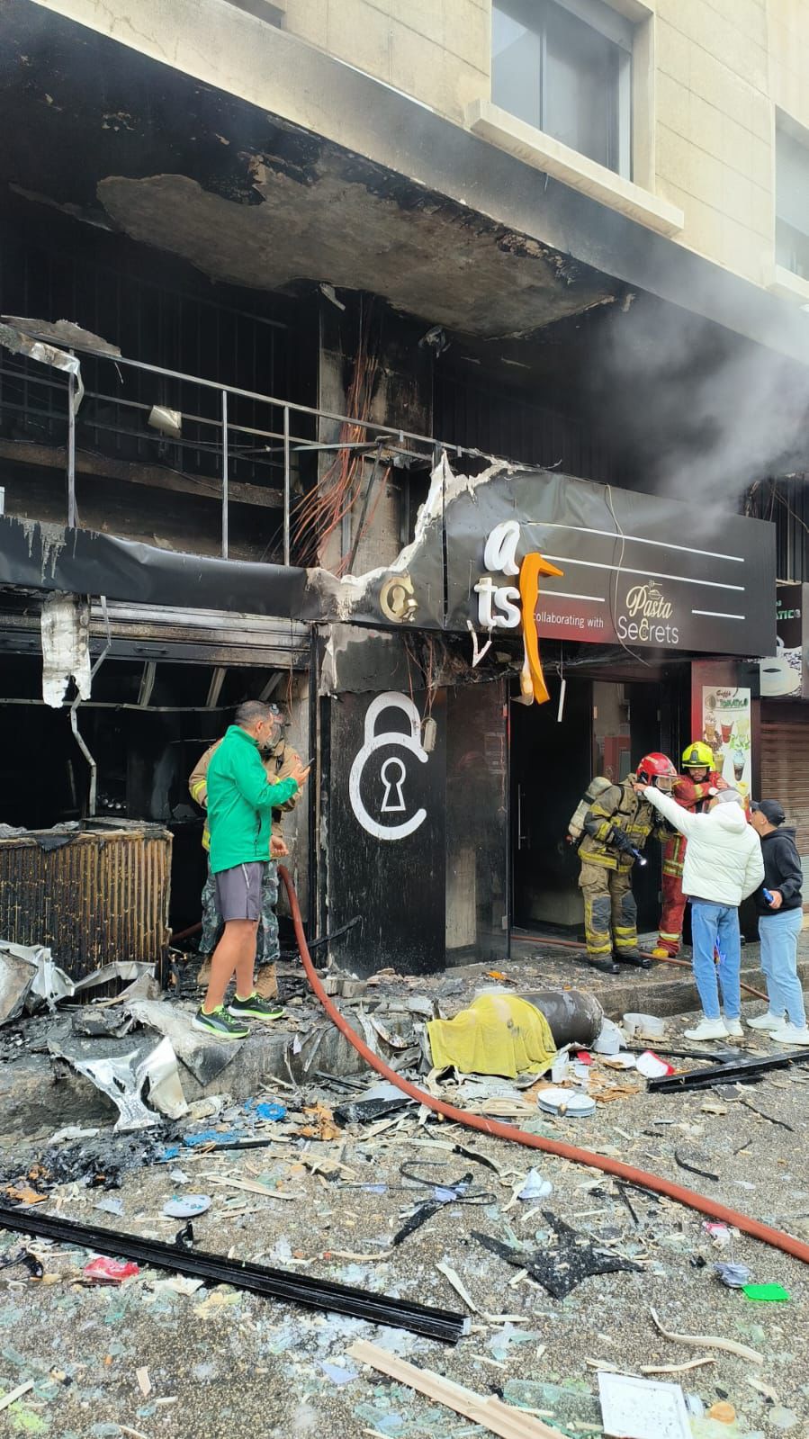 انفجار قوارير غاز في أحد مطاعم غناجة-بشارة الخوري