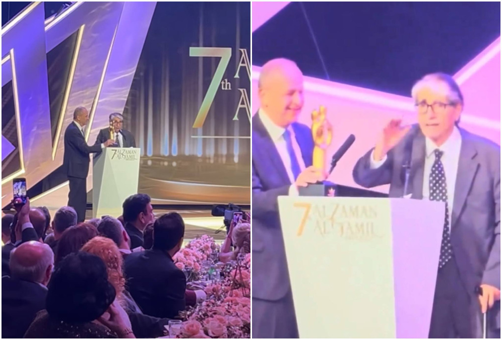 تكريم  أبو سليم خلال مهرجان الزمن الجميل