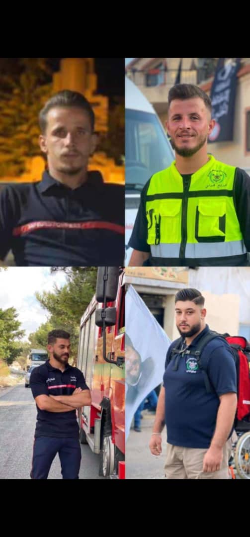 4 مسعفين لكشافة الرسالة شهداء في الغارة على طيردبا