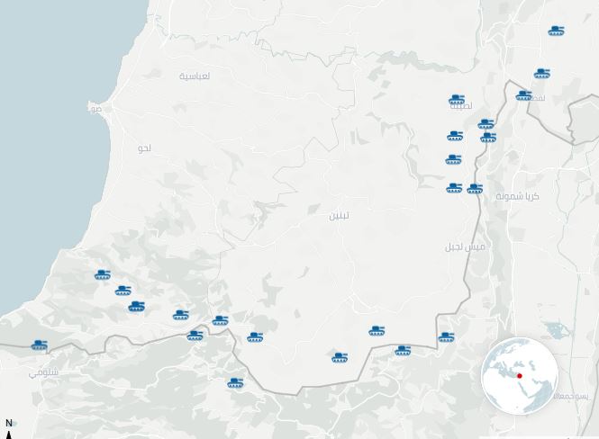 (بالخرائط) حزب الله: دمرنا 50 دبابة ميركافا خلال 52 يوما