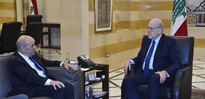 من السراي لودريان يعلن سبب زيارته لبنان