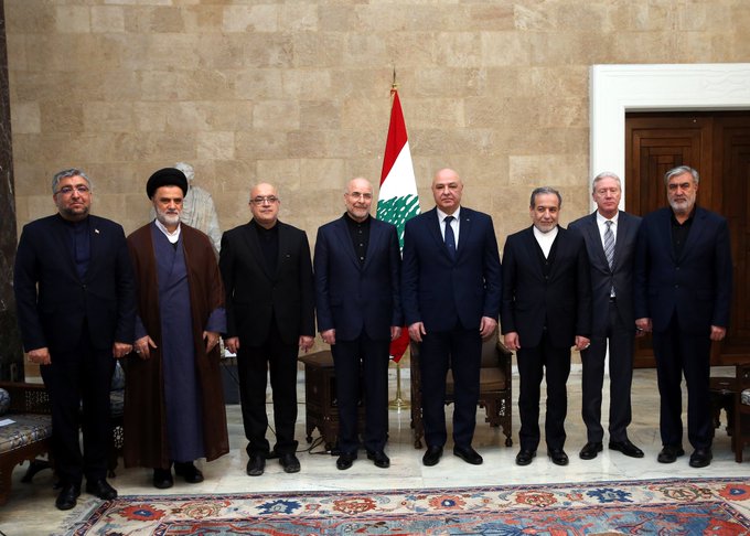 اجتماع بين الرئيس عون وقاليباف وعراقجي