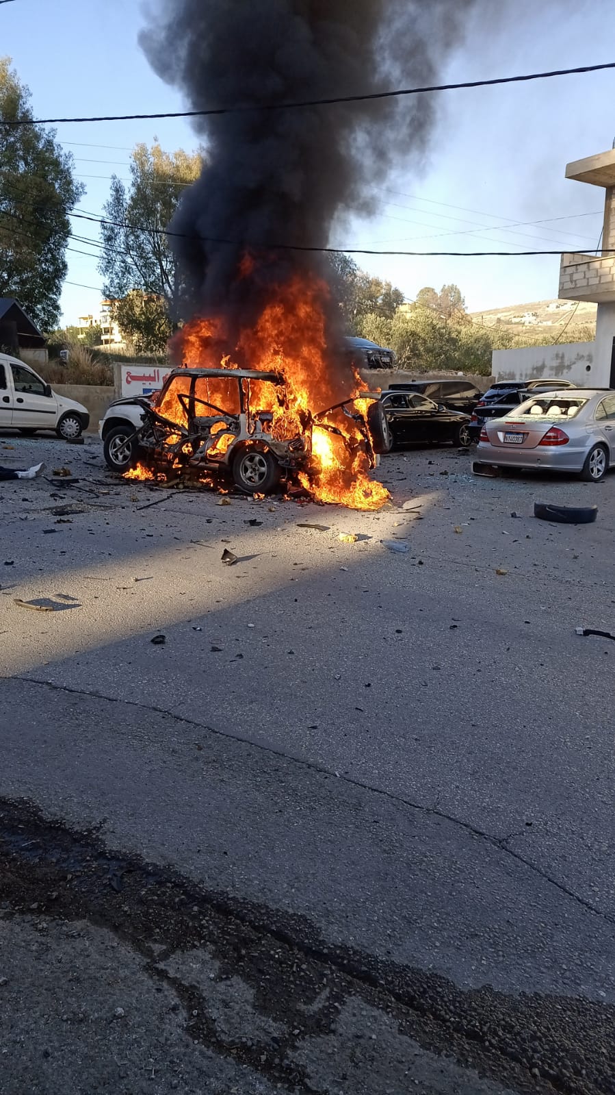 استهداف سيارة في كفررمان وسقوط إصابة