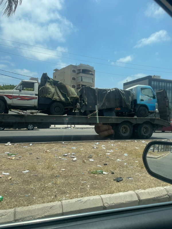 الجيش ينقل آليات صادرها من حزب الله في جنوب لبنان