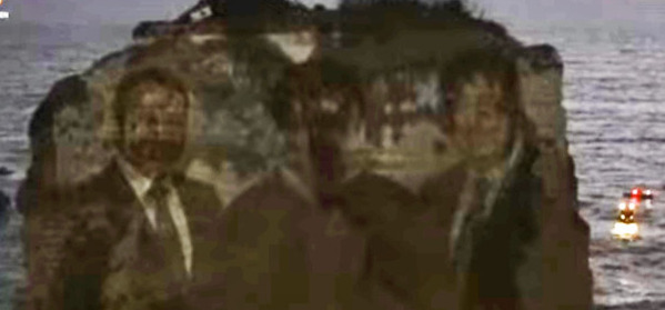 نصرالله وسط الحريرين الأب والابن على الروشة