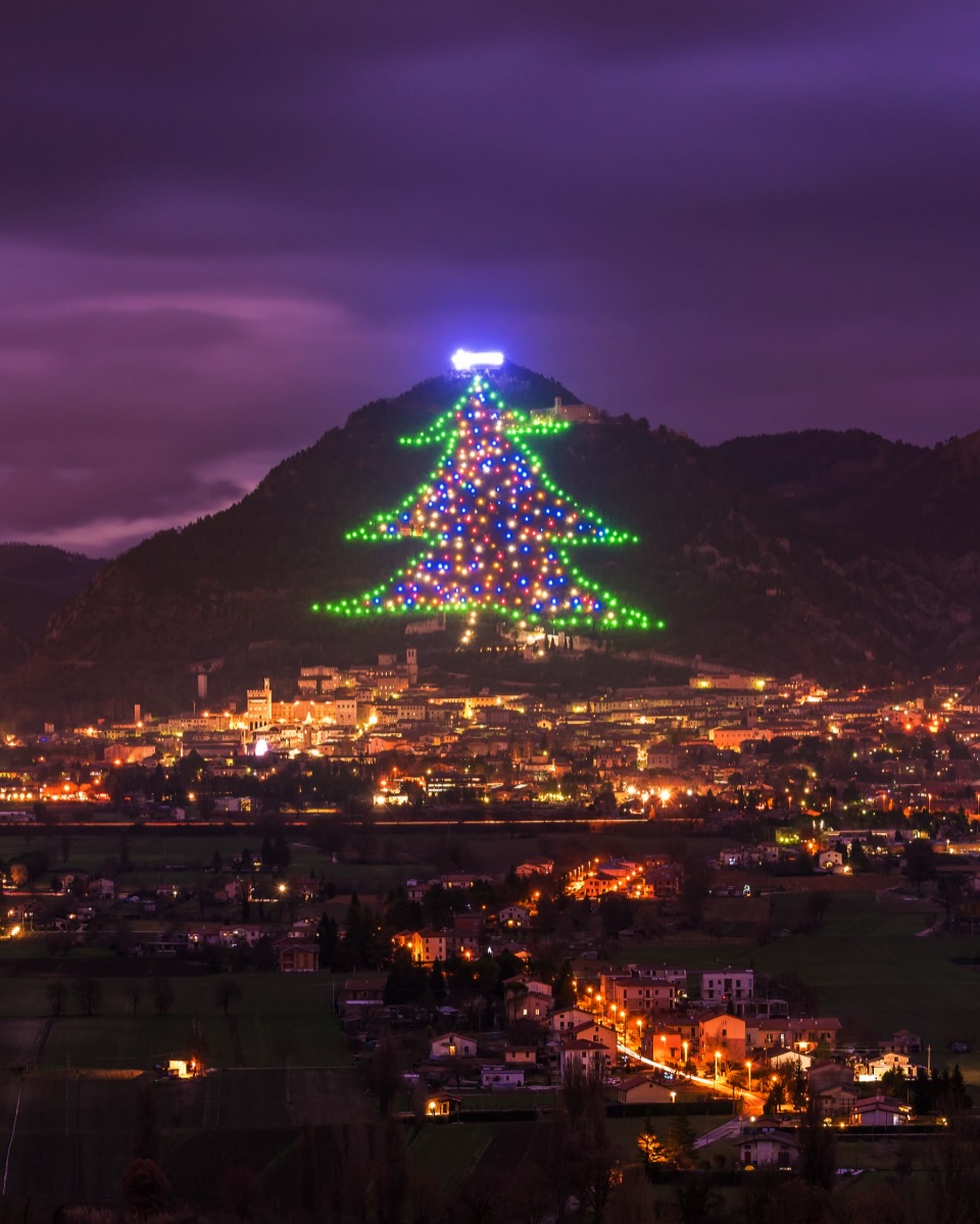 جبل يتحوّل إلى سحر- غوبّيو... موطن أكبر شجرة ميلاد في العالم!