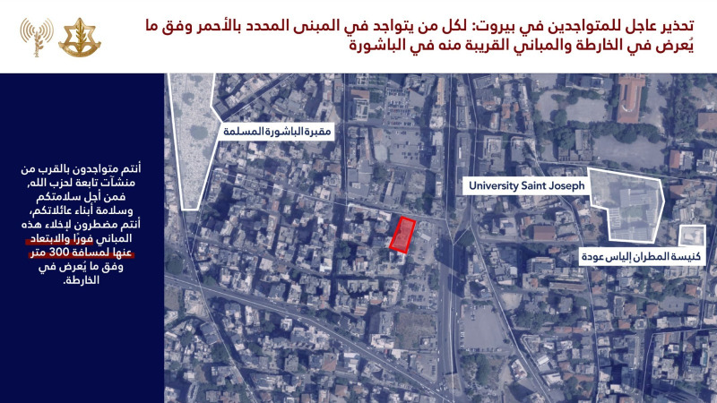 انذار لسكان حي الباشورة في بيروت