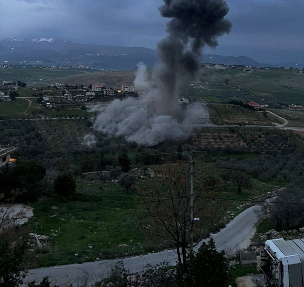 عزل منطقة مرجعيون بعد الغارات فقطعت طريق الخردلي كما طريق مرجعيون ابل السقي عند دبين