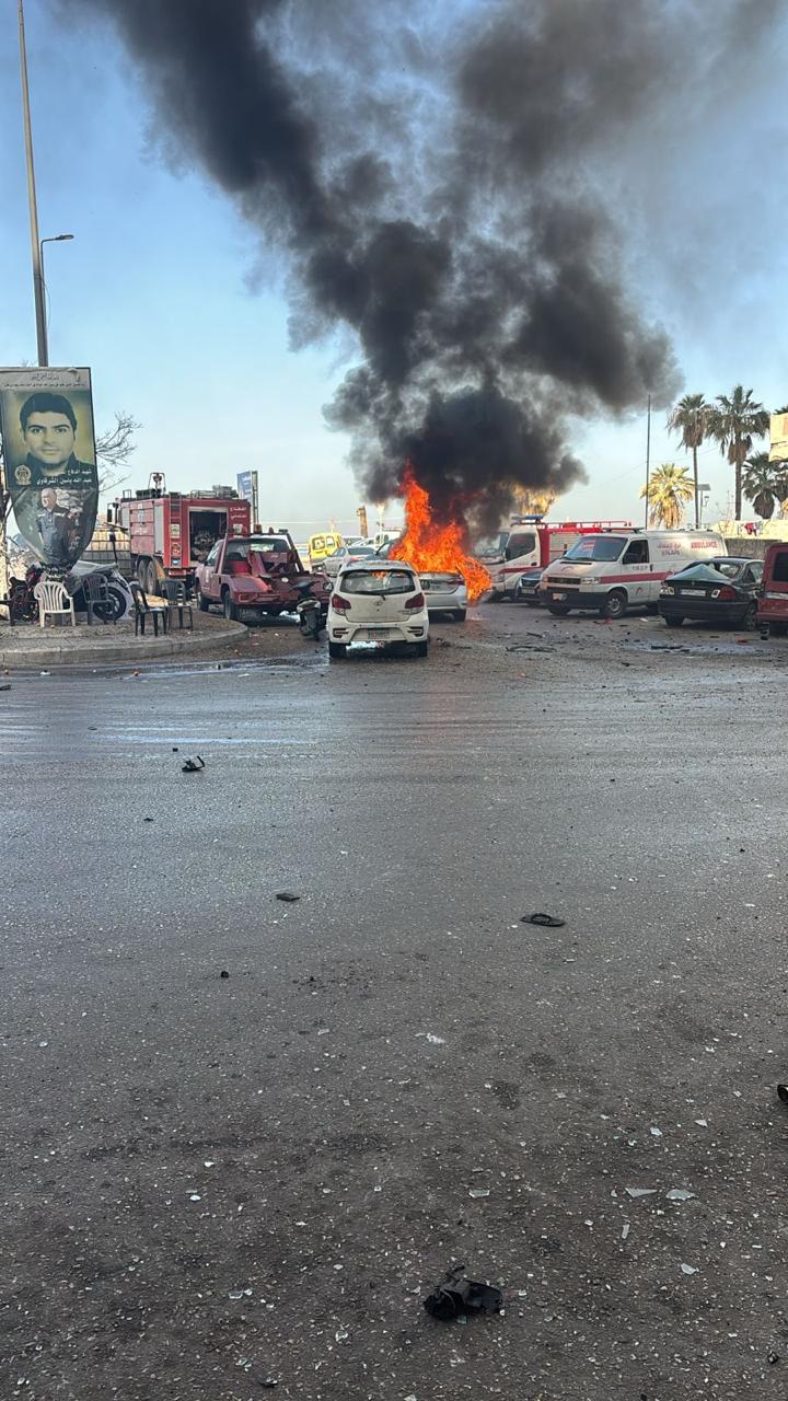 استهداف سيارة في صيدا