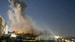 غارة على منطقة الفيضة خراج بلدة شعت شمال بعلبك