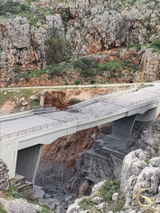 جسر الدلافة بعد الاستهداف