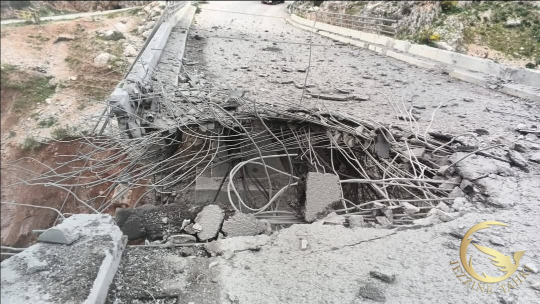 جسر الدلافة بعد الاستهداف
